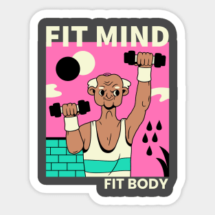 Fit Mind, Fit Body Sticker